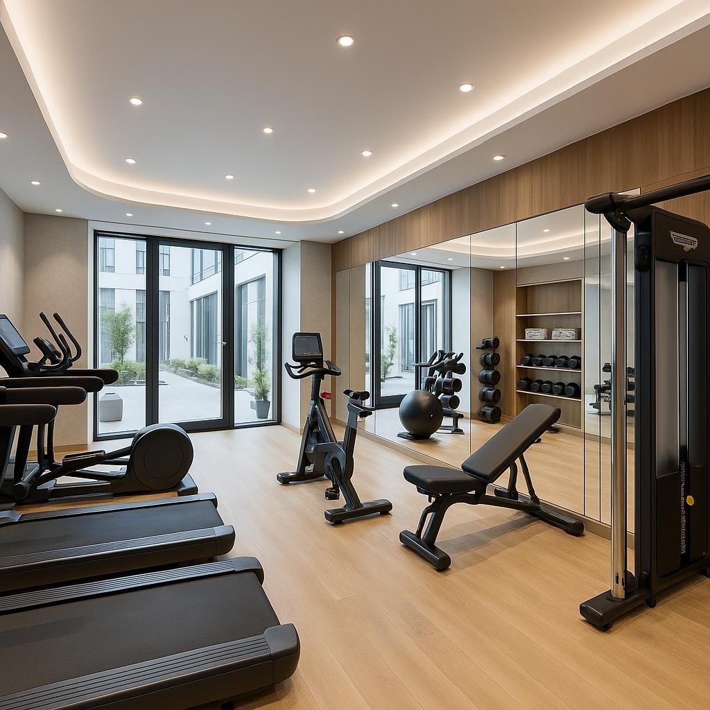 Hotel Vision Budapest fitness center with modern gym equipment