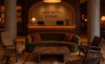 Elegant interior of Ace Hotel Sydney showcasing boutique hotel design