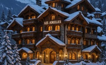 Les Airelles Courchevel - luxury fairytale chalet with snow-covered alpine facade