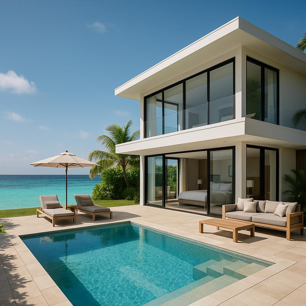 Spacious luxury villa with pool and ocean at Amilla Maldives