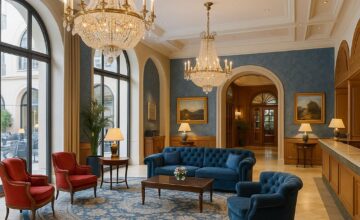 Bayerischer Hof hotel interior with classic Bavarian design and modern elegance