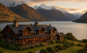 Blanket Bay luxury lodge view