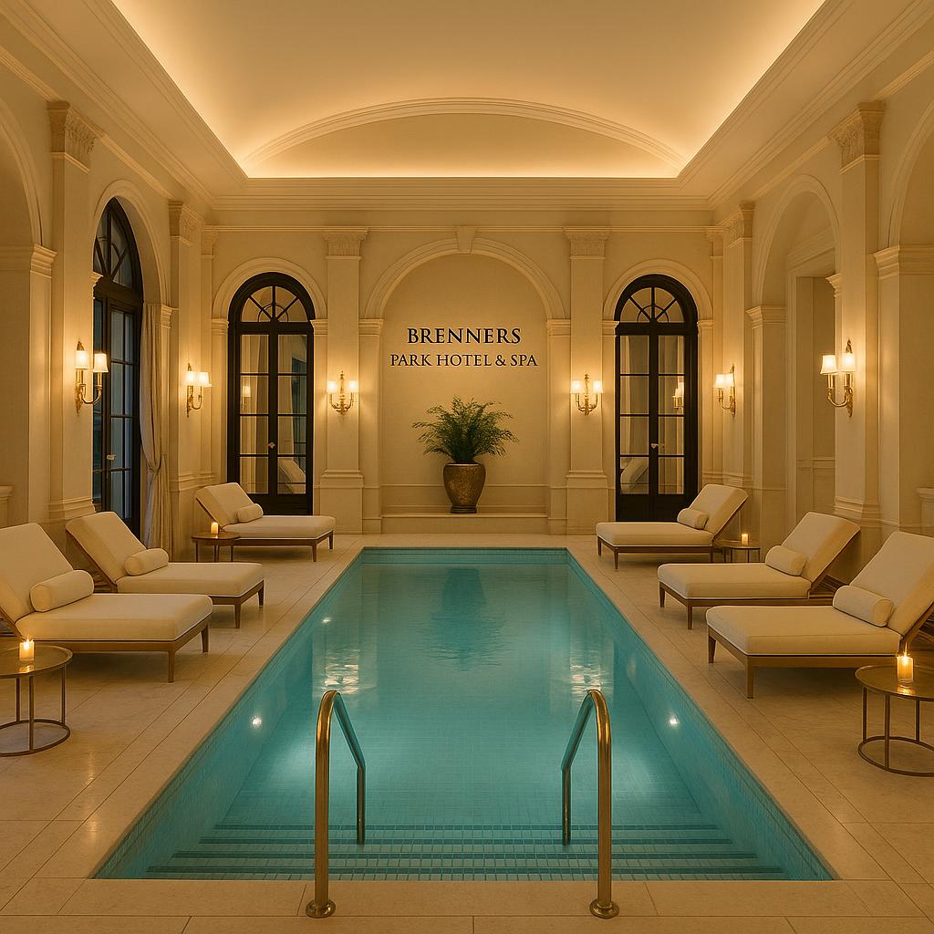 Luxurious spa pool at Brenners Park-Hotel & Spa in Baden-Baden