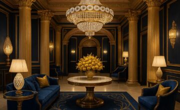 Bvlgari Hotel Roma lobby showcasing elegant design and Bvlgari motifs