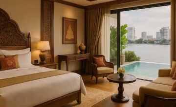 Capella Bangkok suite with private pool and river view
