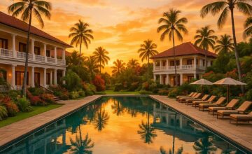 Capella Singapore resort colonial architecture and swimming pool