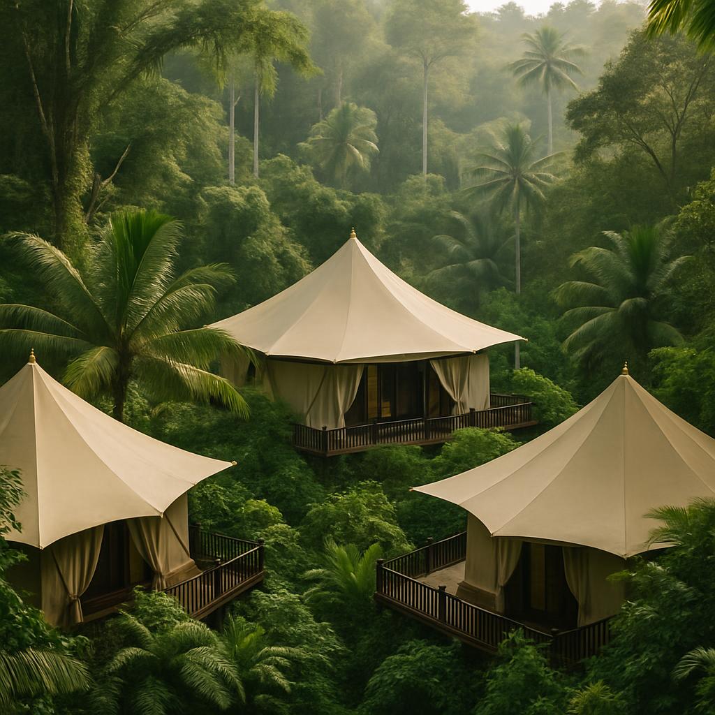 Capella Ubud luxury jungle suite with rainforest surroundings