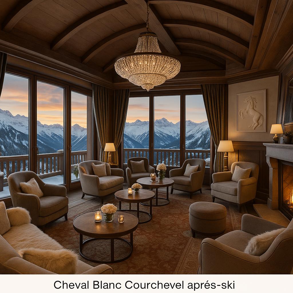 Cheval Blanc Courchevel luxury après-ski lounge
