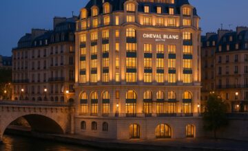 Cheval Blanc Paris hotel with Seine river