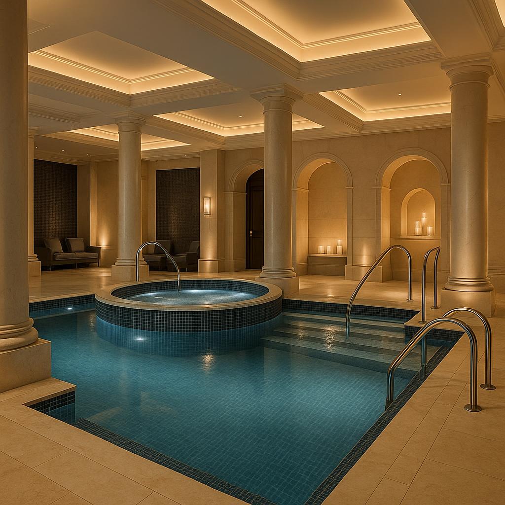 ESPA Life spa interior showcasing thermal pools and elegant décor