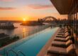 Infinity pool overlooking Sydney Harbor at Crown Towers Sydney