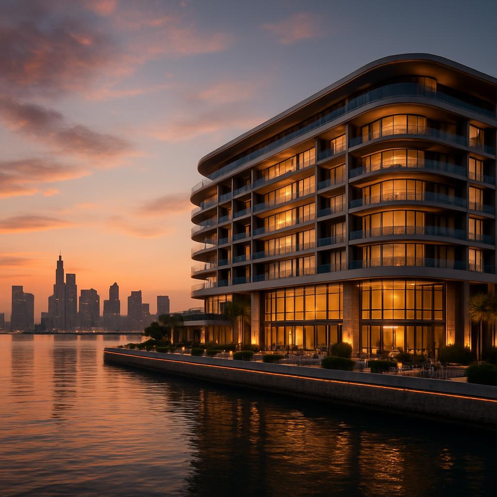 Four Seasons Hotel Abu Dhabi at Al Maryah Island waterfront views and skyline