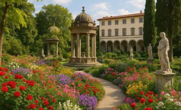 Expansive and meticulously maintained Renaissance gardens at Four Seasons Hotel Firenze