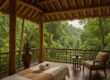 Secluded spa pavilion surrounded by lush jungle foliage at Four Seasons Resort Bali at Sayan