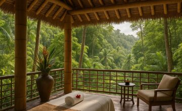 Secluded spa pavilion surrounded by lush jungle foliage at Four Seasons Resort Bali at Sayan