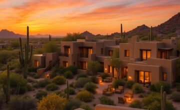 Four Seasons Resort Scottsdale at Troon North desert sunset view