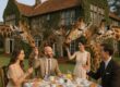 Guests feeding giraffes at breakfast at historic Giraffe Manor in Nairobi