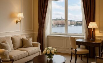 Luxurious Grand Hôtel Stockholm suite overlooking water