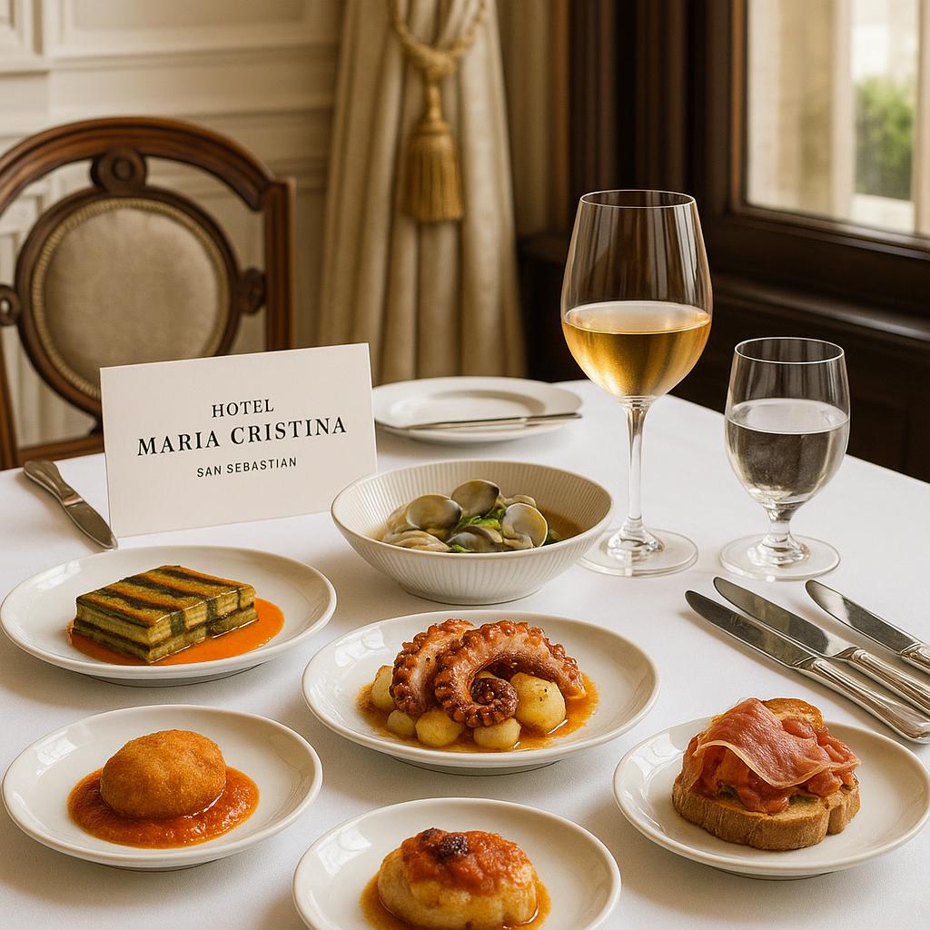 Elegant Basque cuisine dining at Hotel Maria Cristina San Sebastián