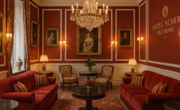 Classic Austrian interior at Hotel Sacher Salzburg