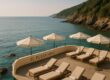 Il Pellicano swim platform overlooking Tuscan sea