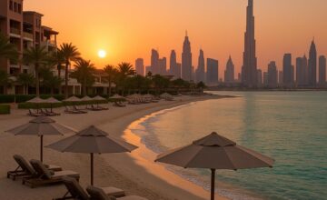 Jumeirah Al Naseem private beach with Burj Khalifa views
