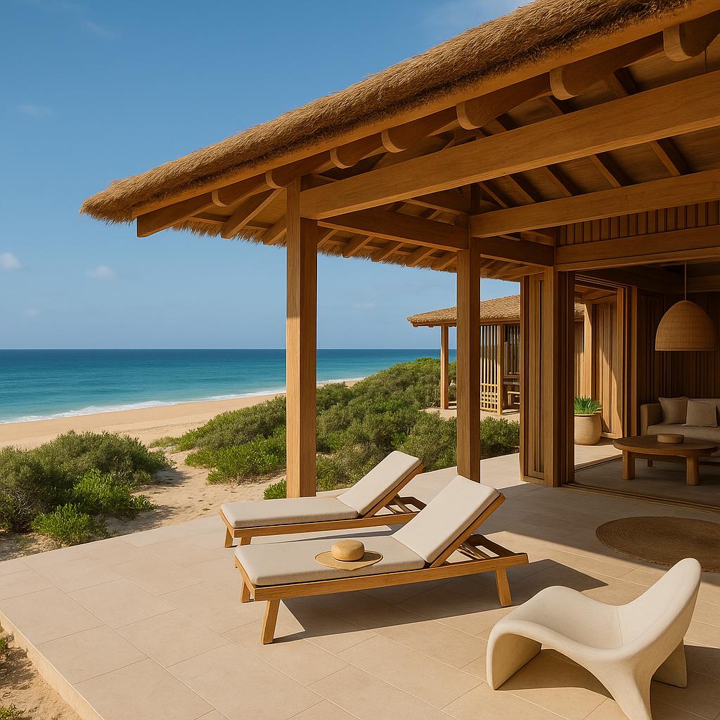 Kisawa Sanctuary beachfront villa blending local materials and open design