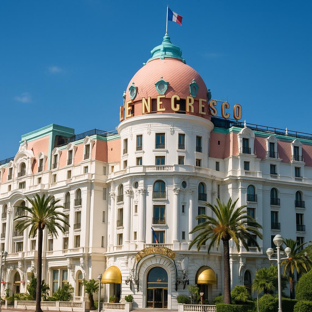 Le Negresco hotel exterior with pink dome