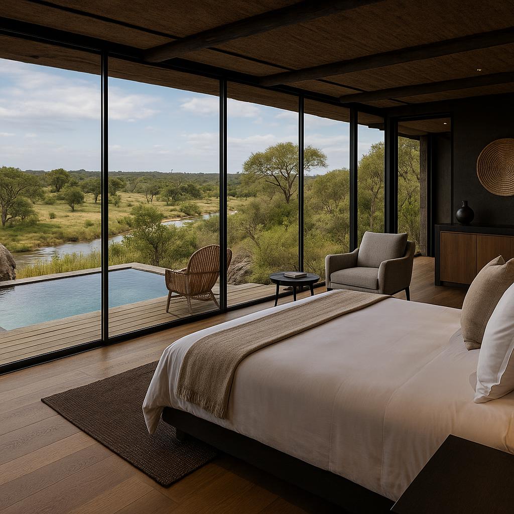 Londolozi Private Granite Suite with private plunge pool and wilderness view