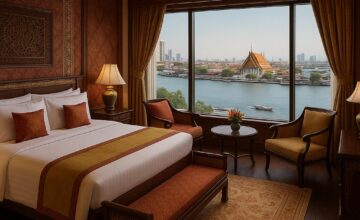 Mandarin Oriental Bangkok suite overlooking the Chao Phraya River