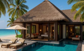 One&Only Reethi Rah beachfront villa with private pool and ocean view