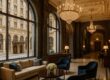 Historic facade and elegant lobby of Rosewood Hotel Georgia