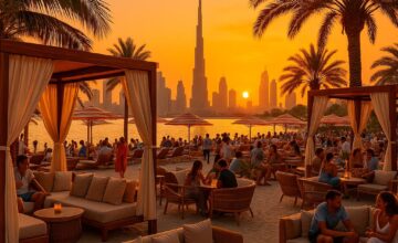 SIRO One Za'abeel beach club lounge with panoramic view