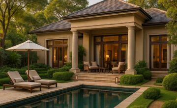 Saxon Hotel private villa with lush garden in Johannesburg