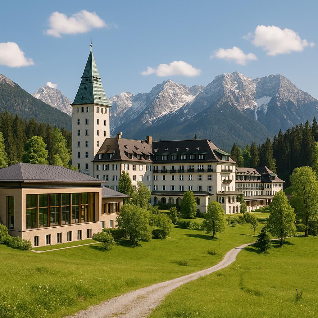 Schloss Elmau luxury mountain resort with spa and symphony venue
