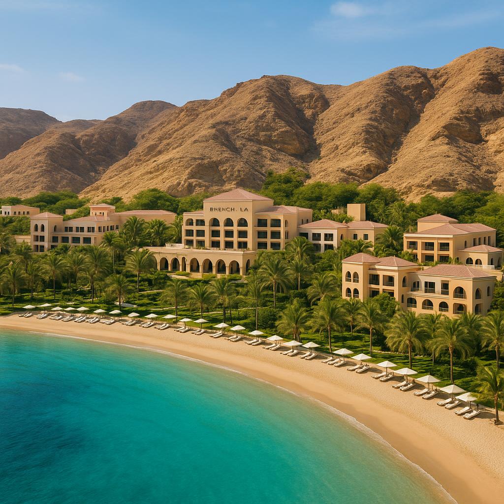 Shangri-La Barr Al Jissah resort with Gulf of Oman views and lush landscape