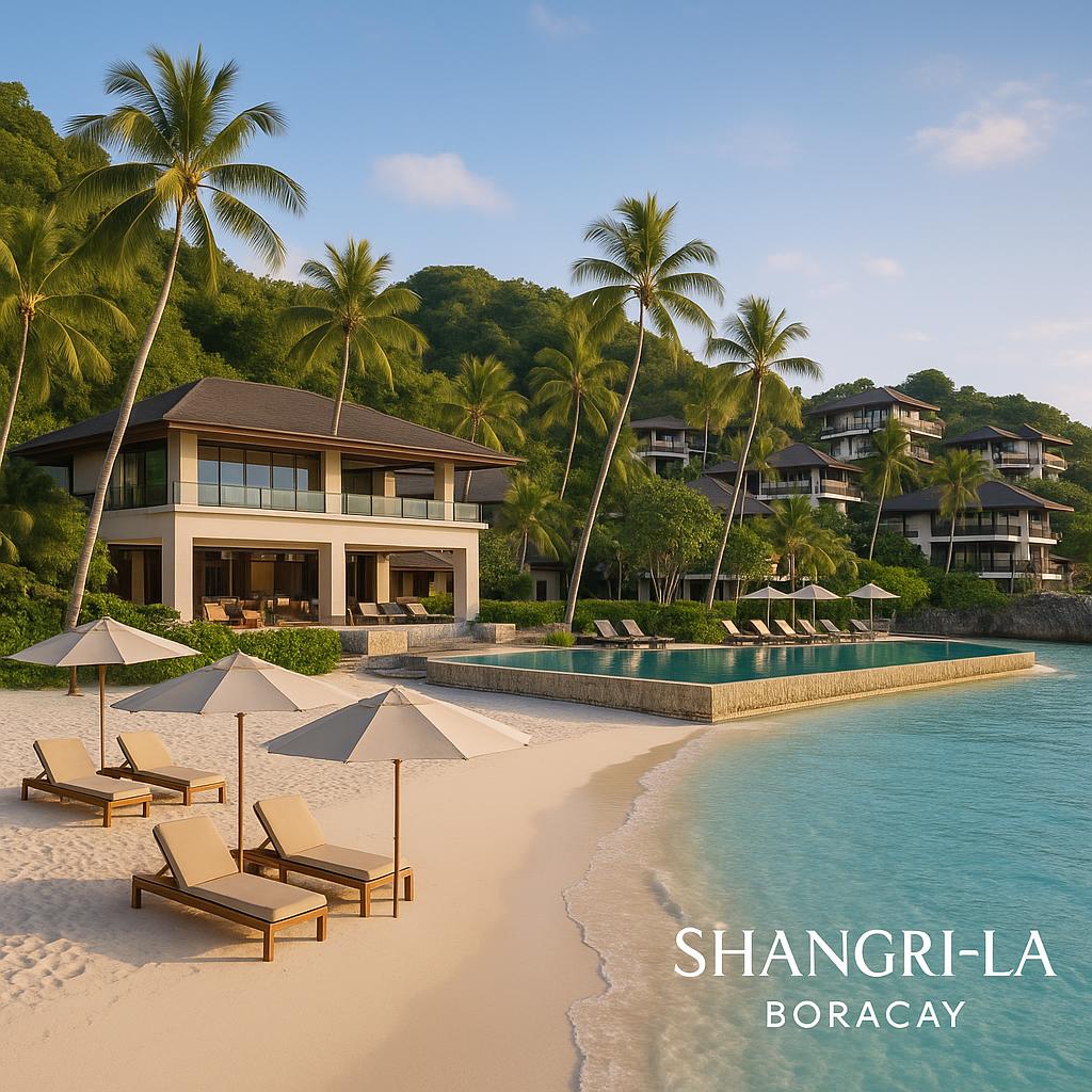 Shangri-La Boracay luxurious beachfront and pool area