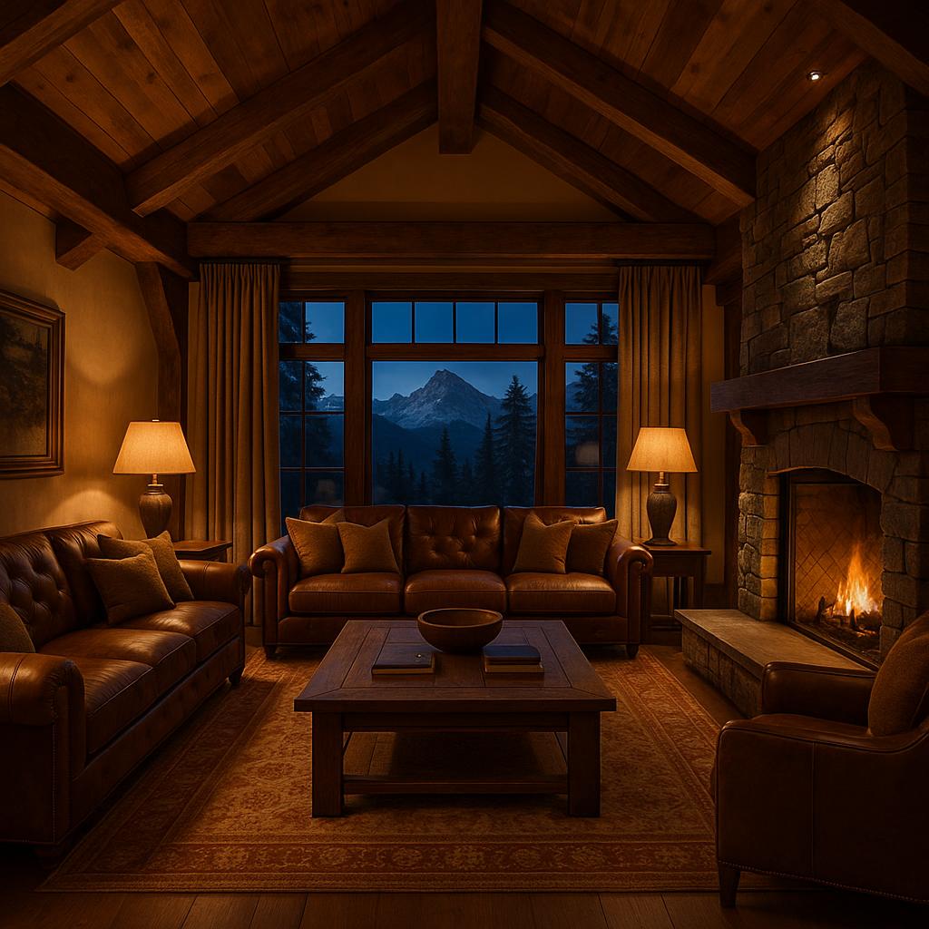 Stein Eriksen Lodge Deer Valley inviting lounge with alpine decor