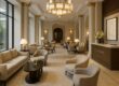 The Berkeley elegant hotel lobby with modern luxury design