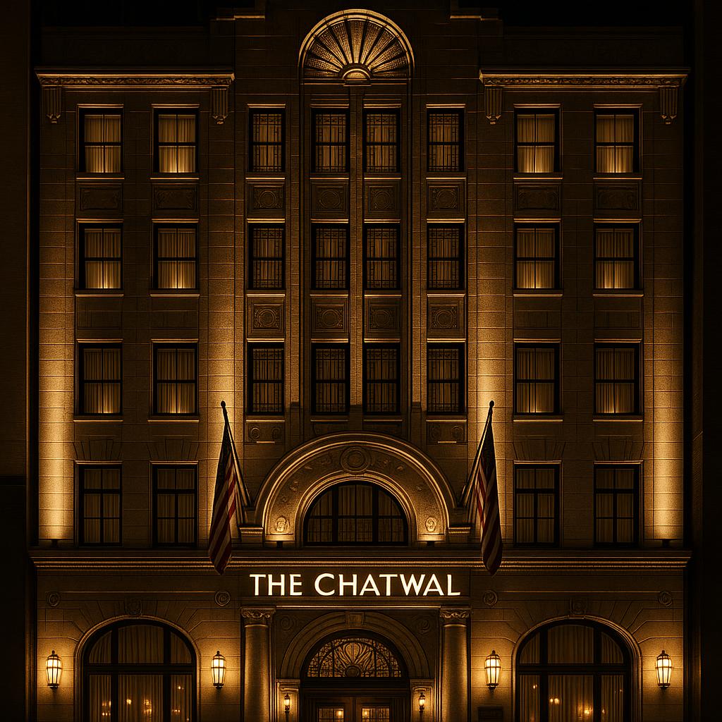 Art Deco exterior of The Chatwal in NYC theatre district