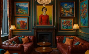 The Fife Arms hotel interior with art and vibrant design