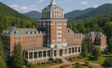 The Greenbrier historic grand resort nestled in West Virginia
