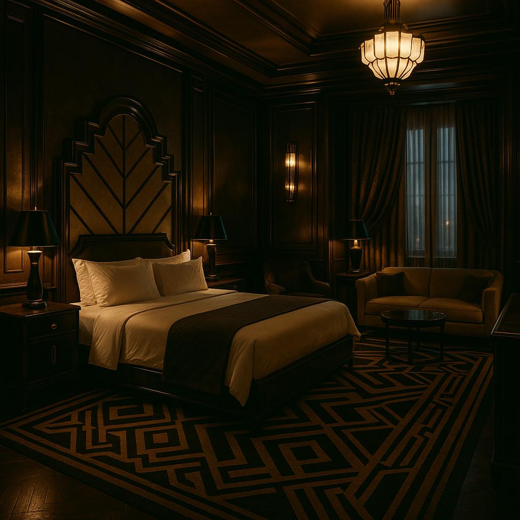 The Hari hotel cinematic art deco style suite