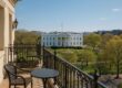 Balcony overlooking White House at The Hay-Adams