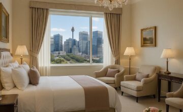Luxurious room interior at The Langham, Sydney