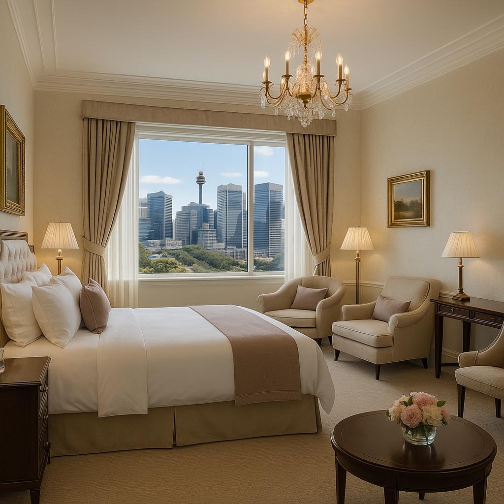 Luxurious room interior at The Langham, Sydney