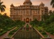 Lush gardens and elegant architecture of The Leela Palace Bengaluru