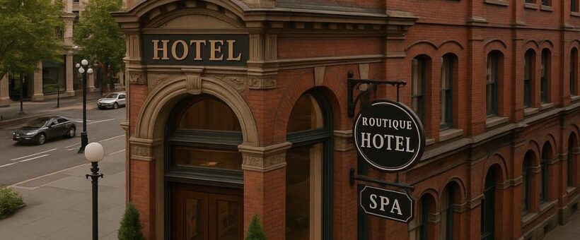 The Magnolia Hotel & Spa historic entrance, Victoria