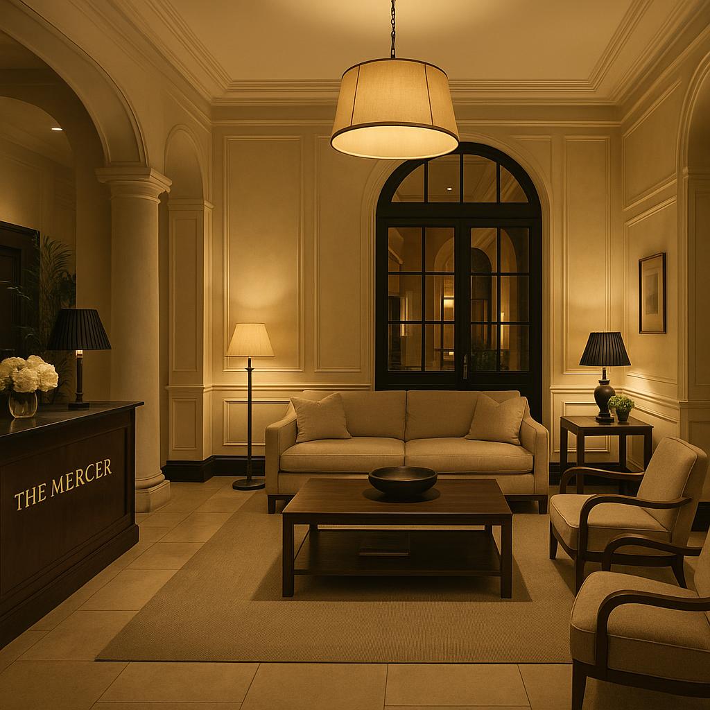 The Mercer boutique hotel lobby