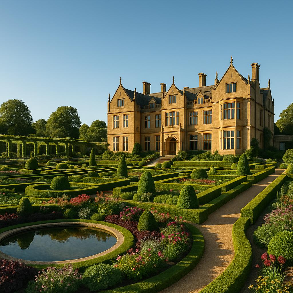 Luxury estate The Newt Somerset showcasing cinematic gardens and historic mansion